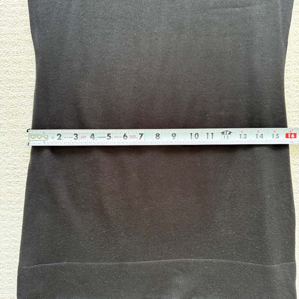 CALVIN KLEIN | Black Sleeveless Turtleneck Pleated Knit Dress Sz S - Picture 6 of 8